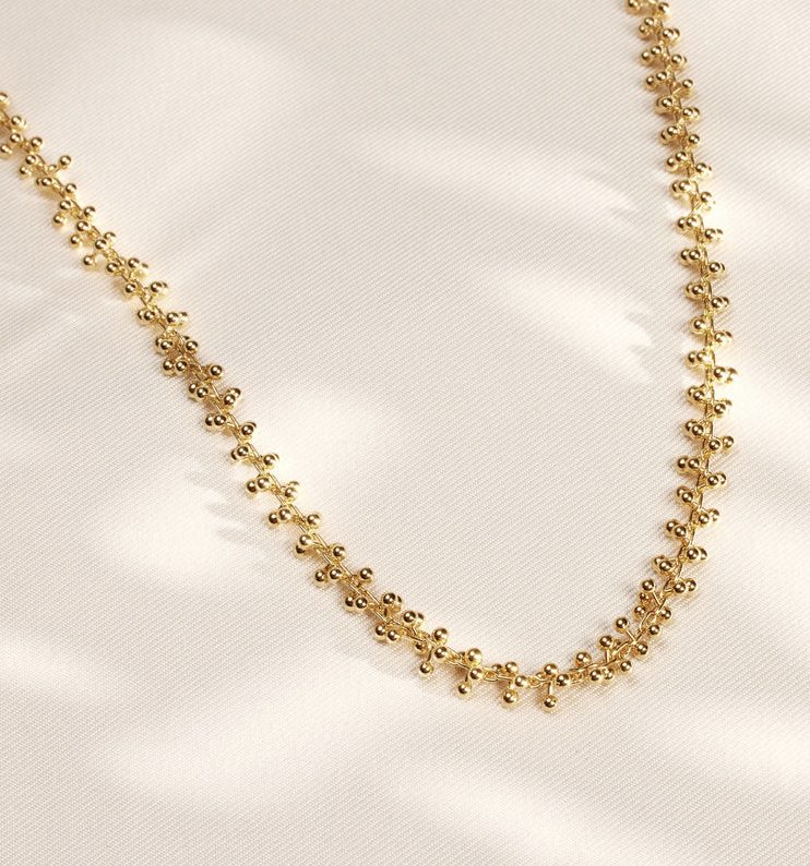 Agapée Achille Gold Popcorn Chain Choker Necklace
