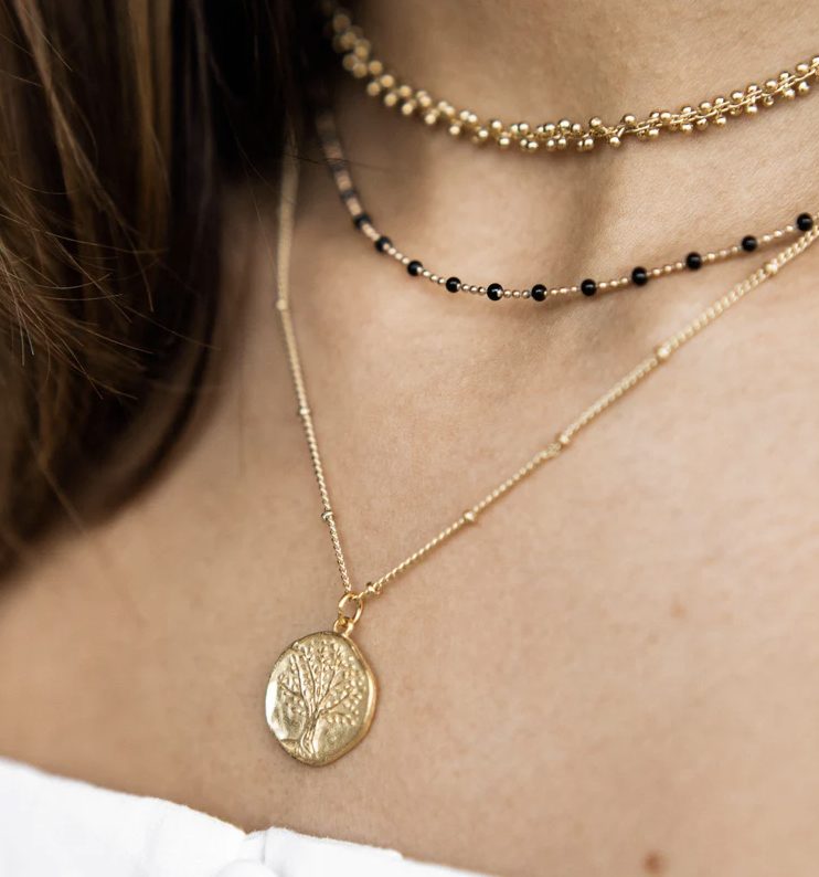 Agapée Achille Gold Popcorn Chain Choker Necklace