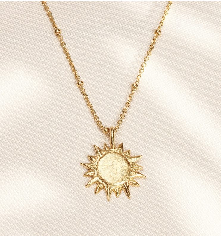Agapée Solea Gold Sun Necklace