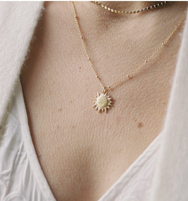 Agapée Solea Gold Sun Necklace