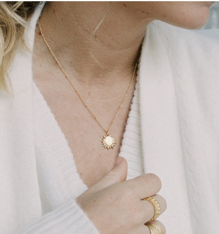 Agapée Solea Gold Sun Necklace