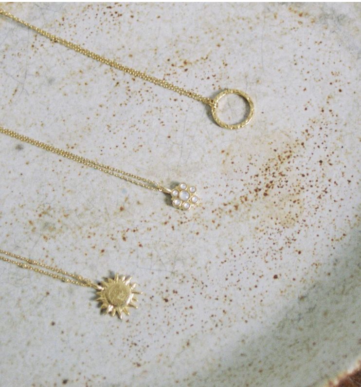 Agapée Solea Gold Sun Necklace