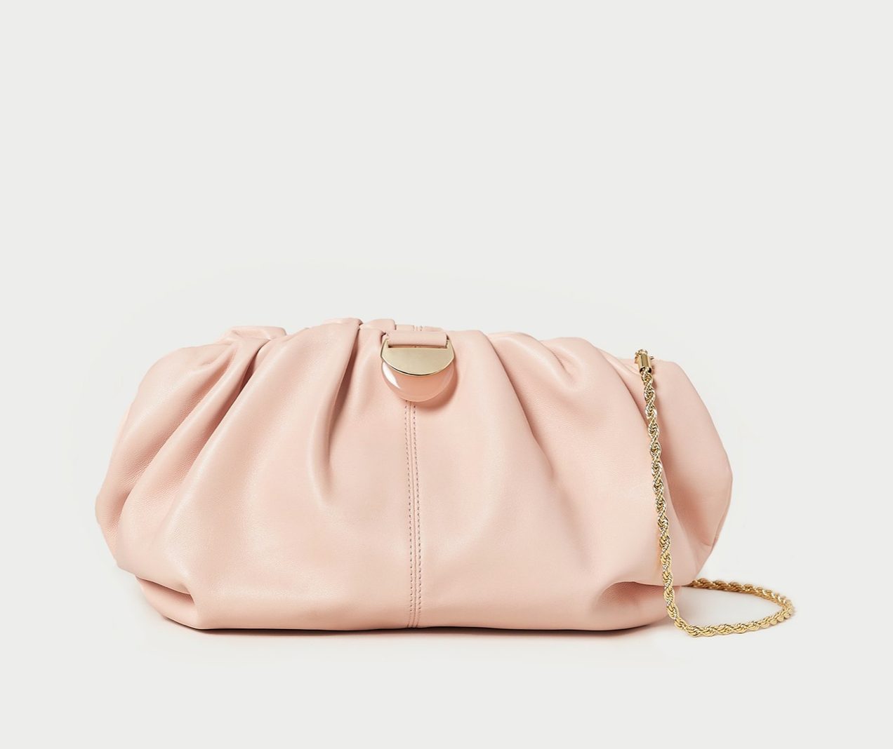 Analeigh Ballet Pink Clutch Bag by Loeffler Randall