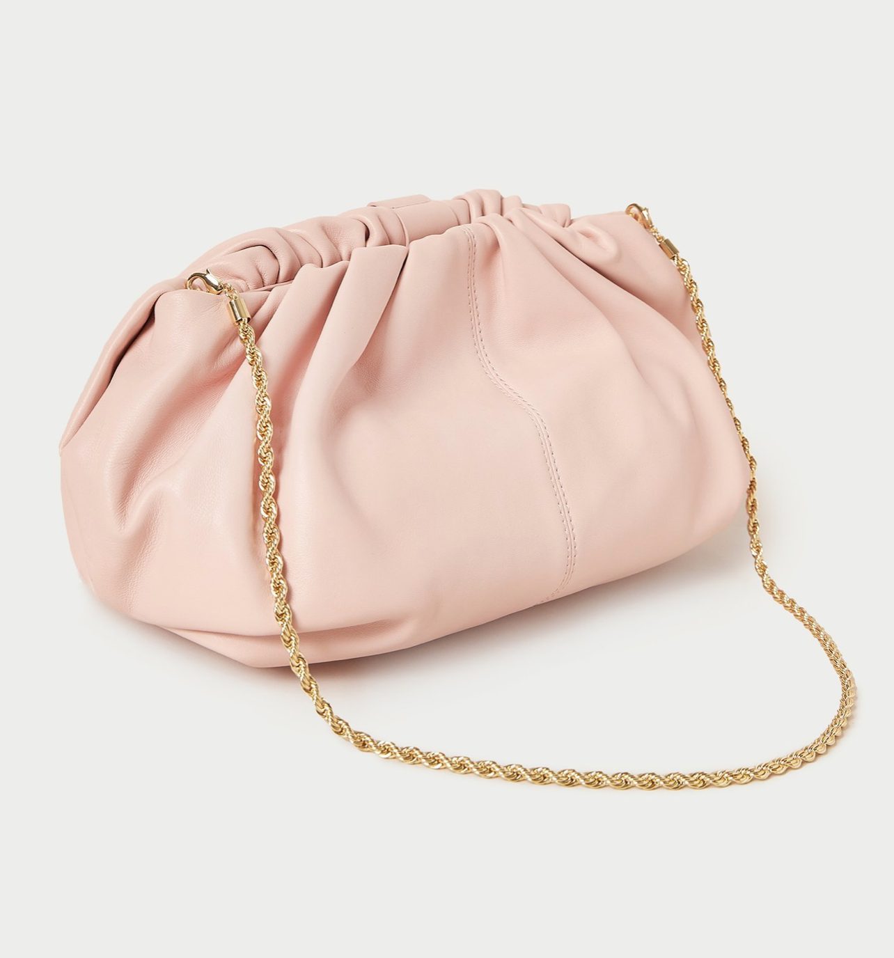 Analeigh Ballet Pink Clutch Bag by Loeffler Randall