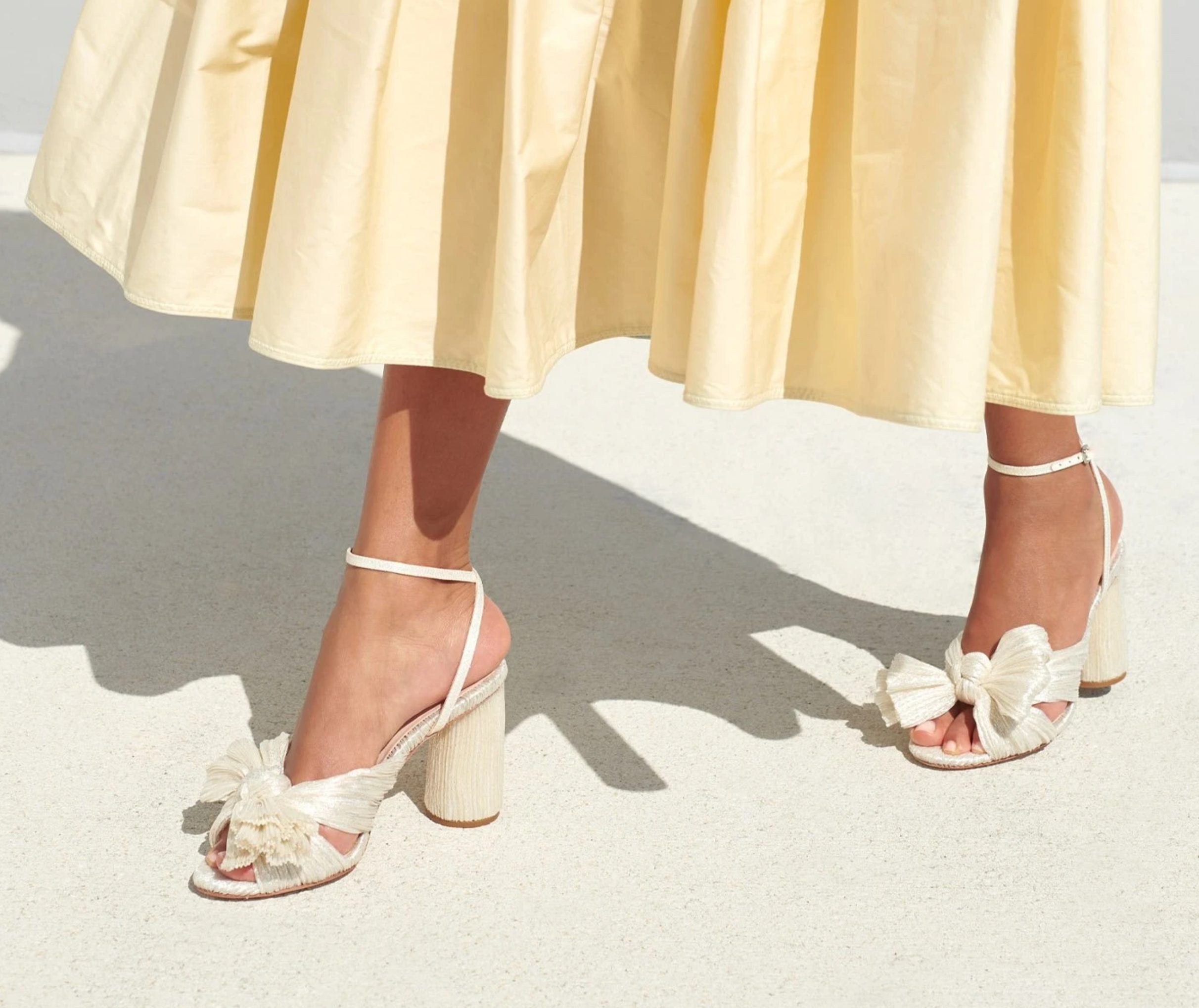 Camellia White Shimmer Shoes by Loeffler Randall