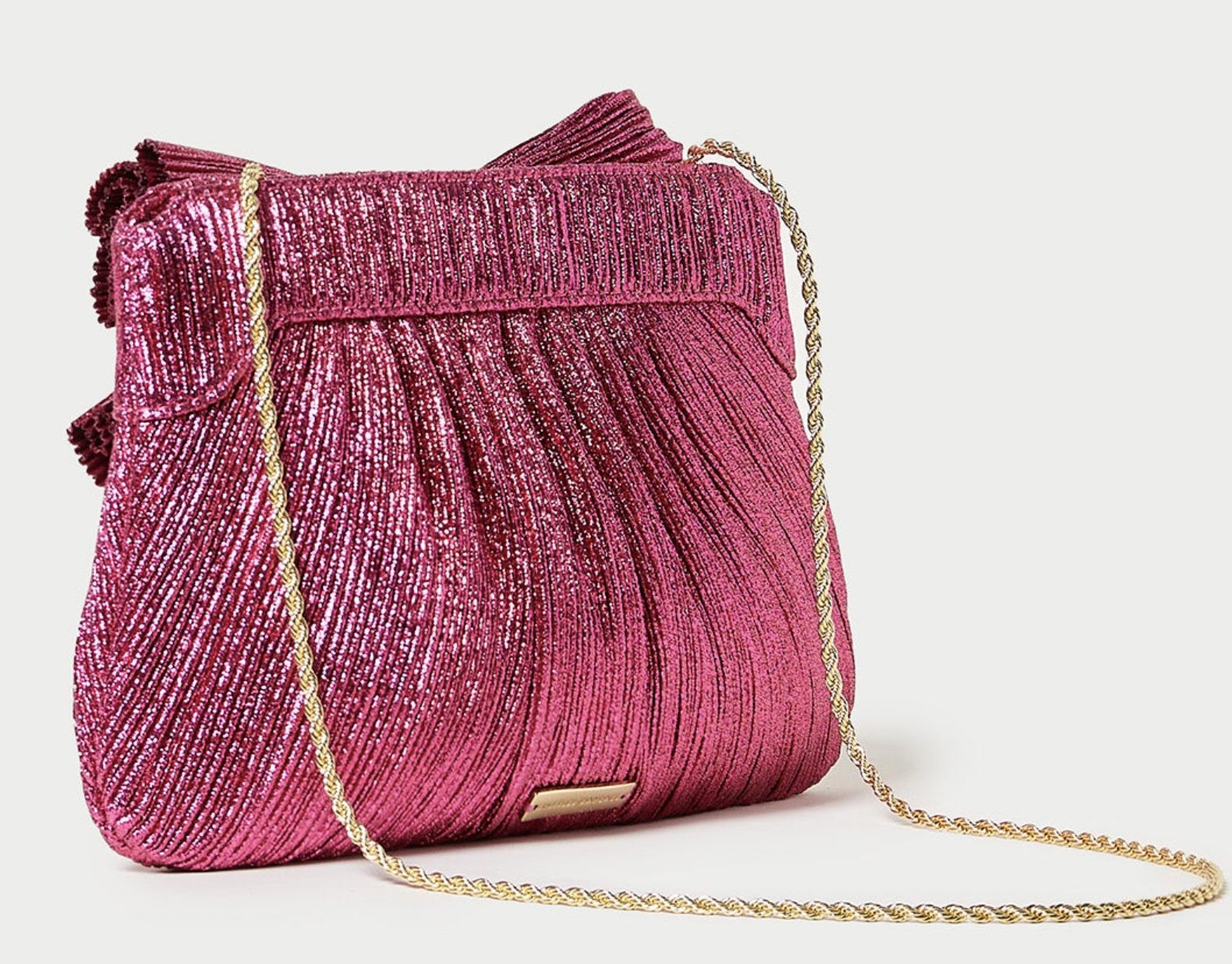 Fuchsia Rayne Clutch Handbag by Loeffler Randall