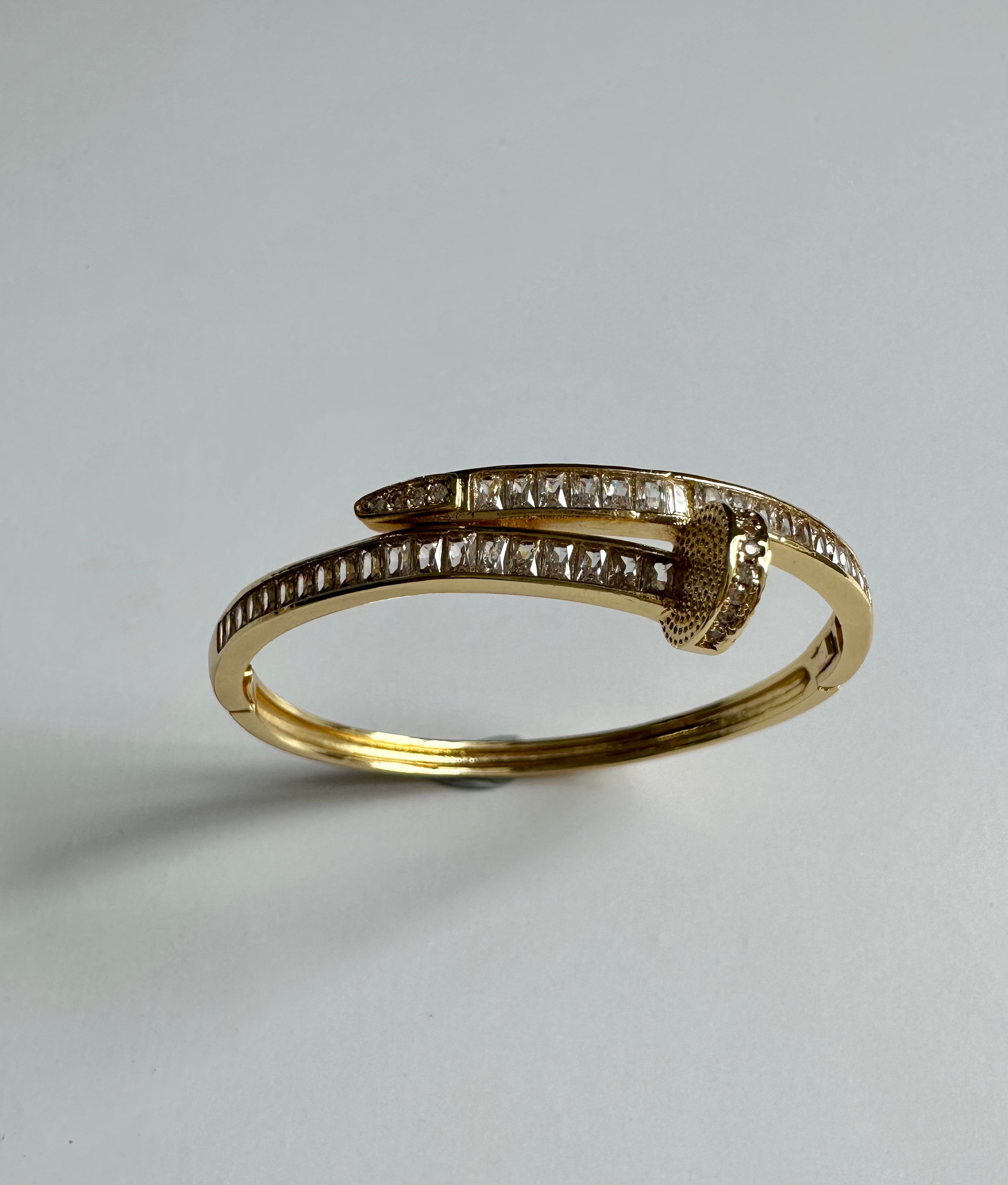 Sophie Gold and Diamanté Bangle Bracelet