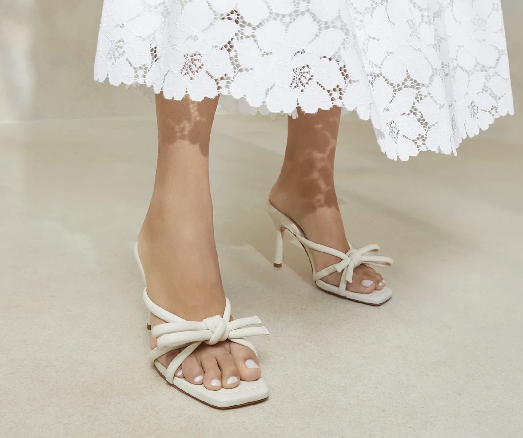 Loeffler Randall Margi Optic White Bow Heel