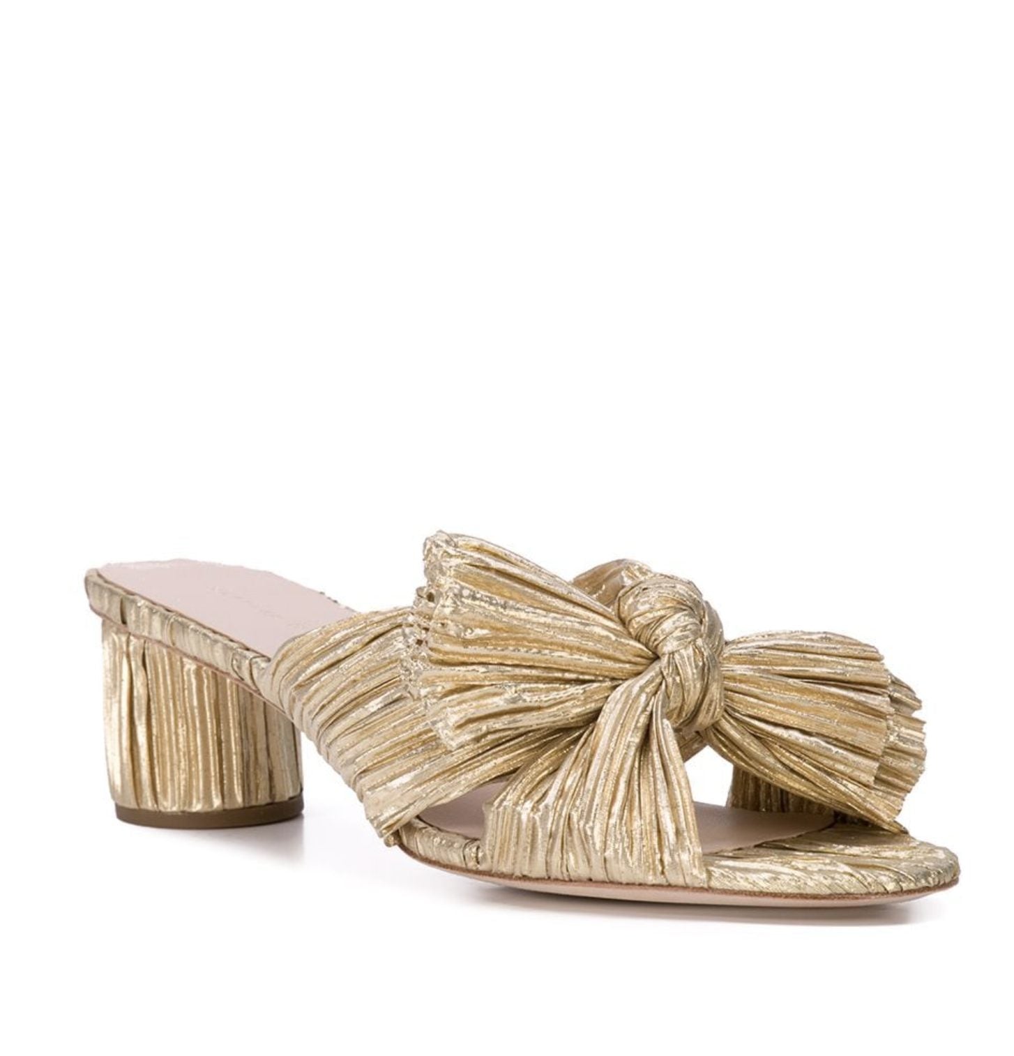 Loeffler Randall Emilia Gold Mule Shoes