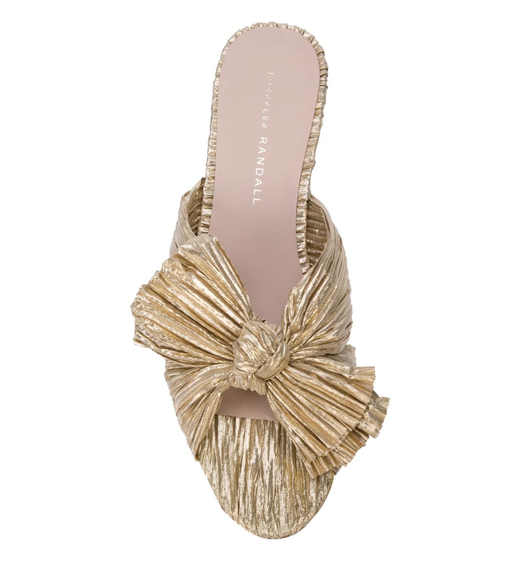 Loeffler Randall Emilia Gold Mule Shoes