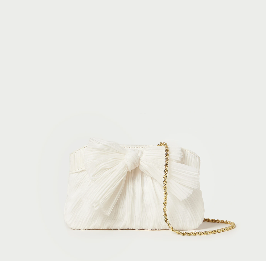 Mini Rochelle Pearl Bow Clutch Handbag by Loeffler Randall
