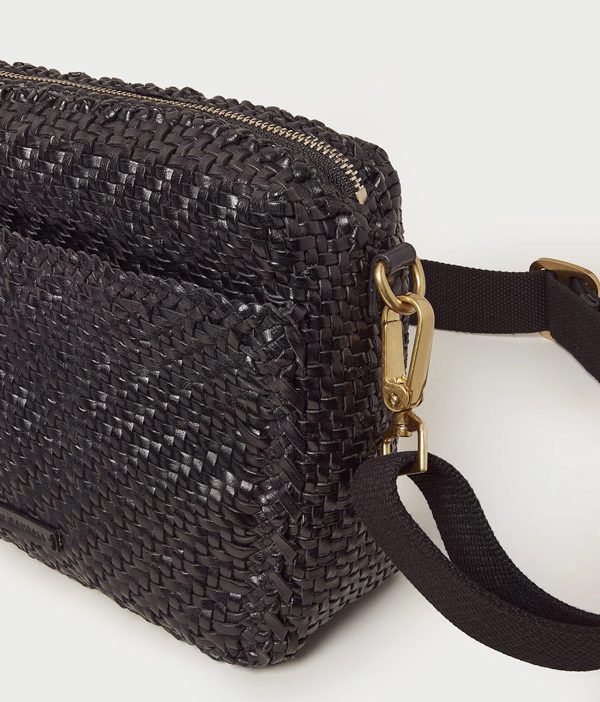 Patricia Black Leather Woven Crossbody Bag by Loeffler Randall