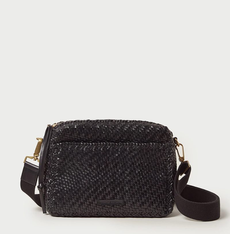 Patricia Black Leather Woven Crossbody Bag by Loeffler Randall