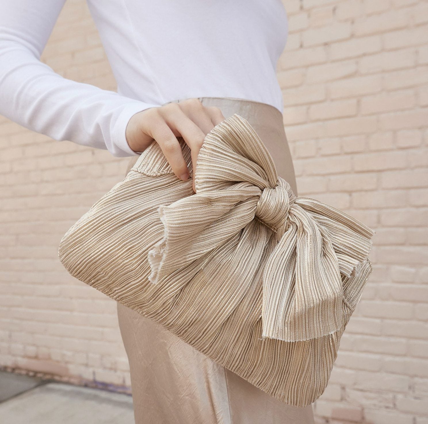 Platinum Rayne Clutch Handbag by Loeffler Randall