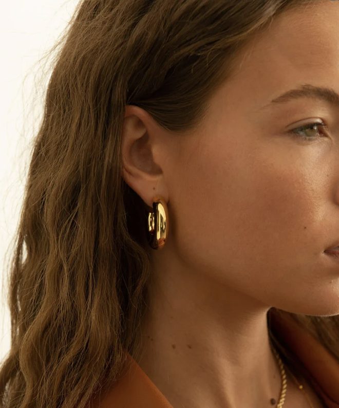 Sahira JoJo Chunky Gold Hoop Earrings