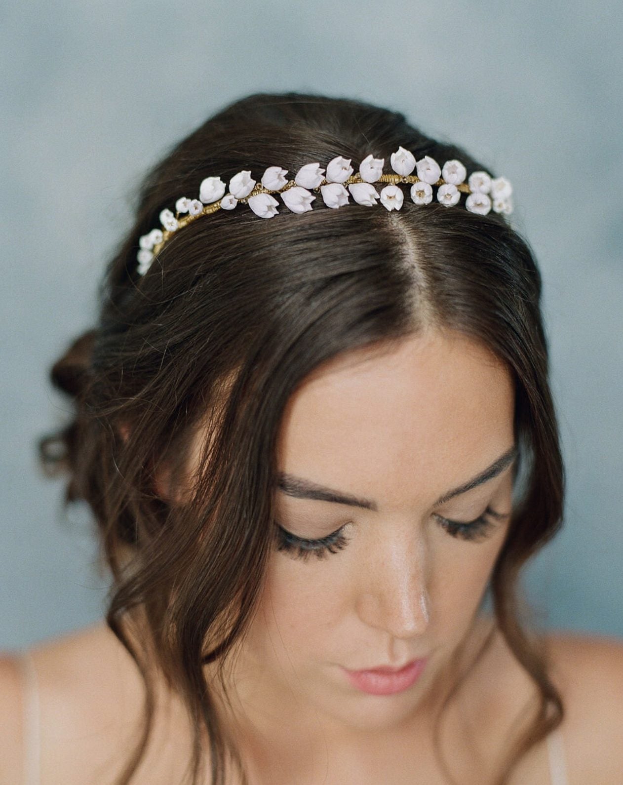 Edita - White Floral Bridal Headband