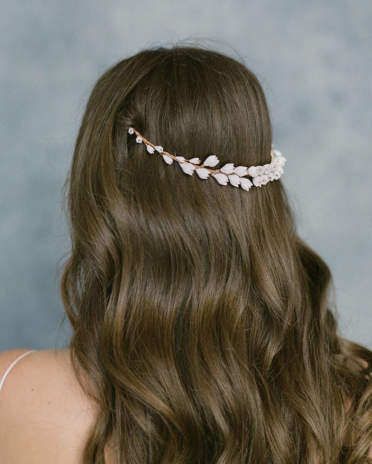 Edita - White Floral Bridal Headband