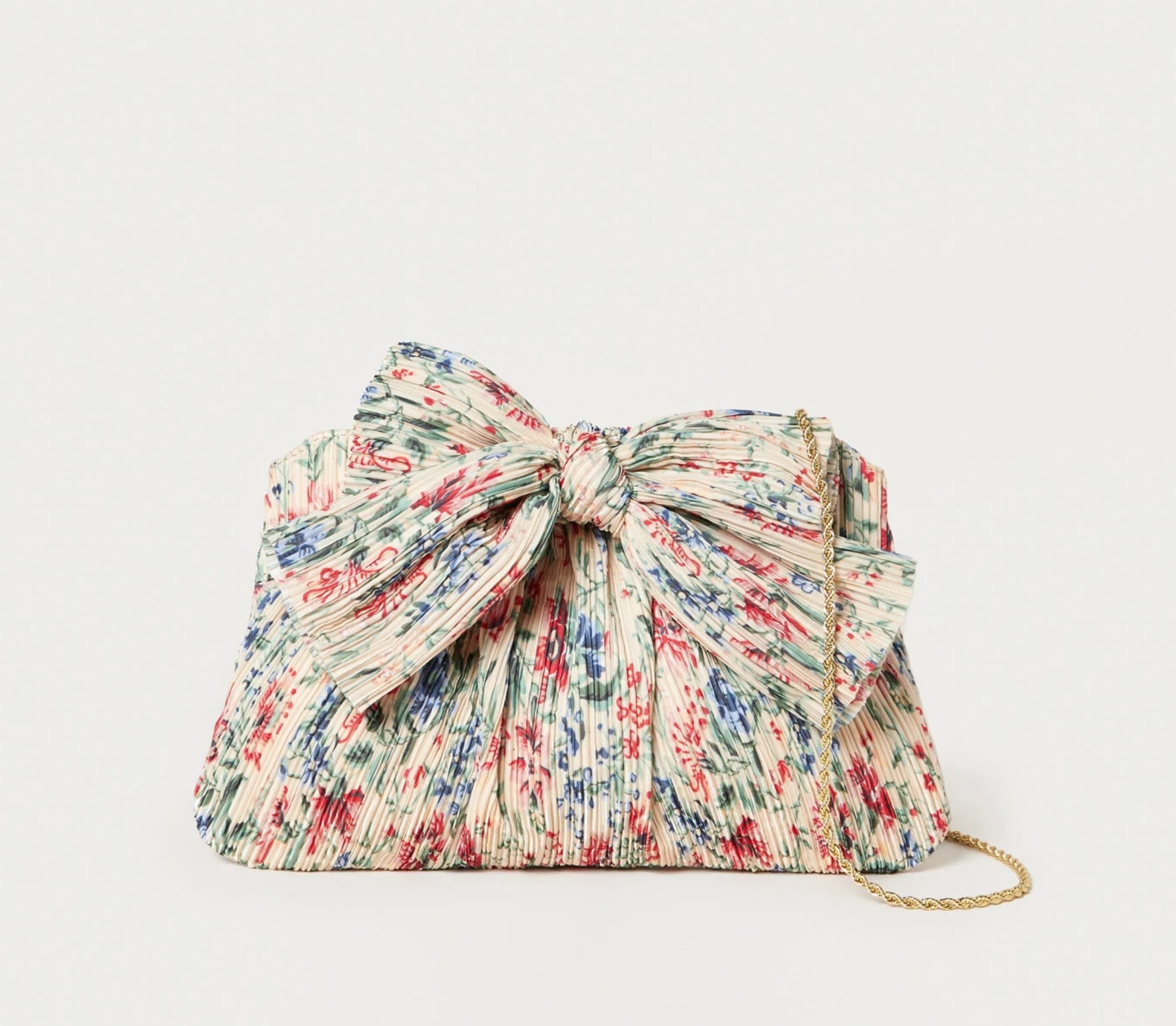 Rayne Tan Floral Clutch Handbag by Loeffler Randall