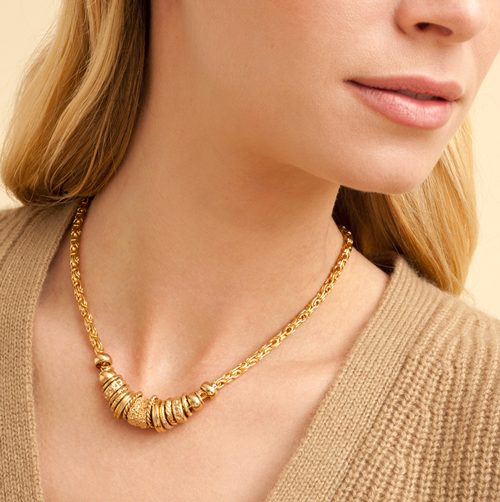Marquise Gold Necklace by Gas Bijoux
