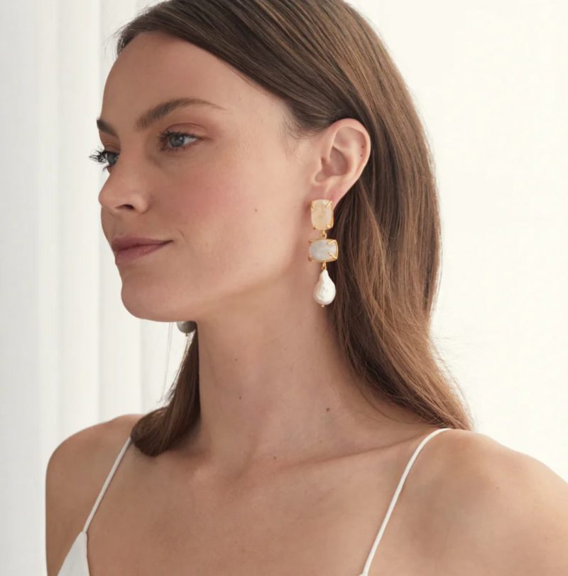 Bambina Baroque Pearl earrings by Christie Nicolaides