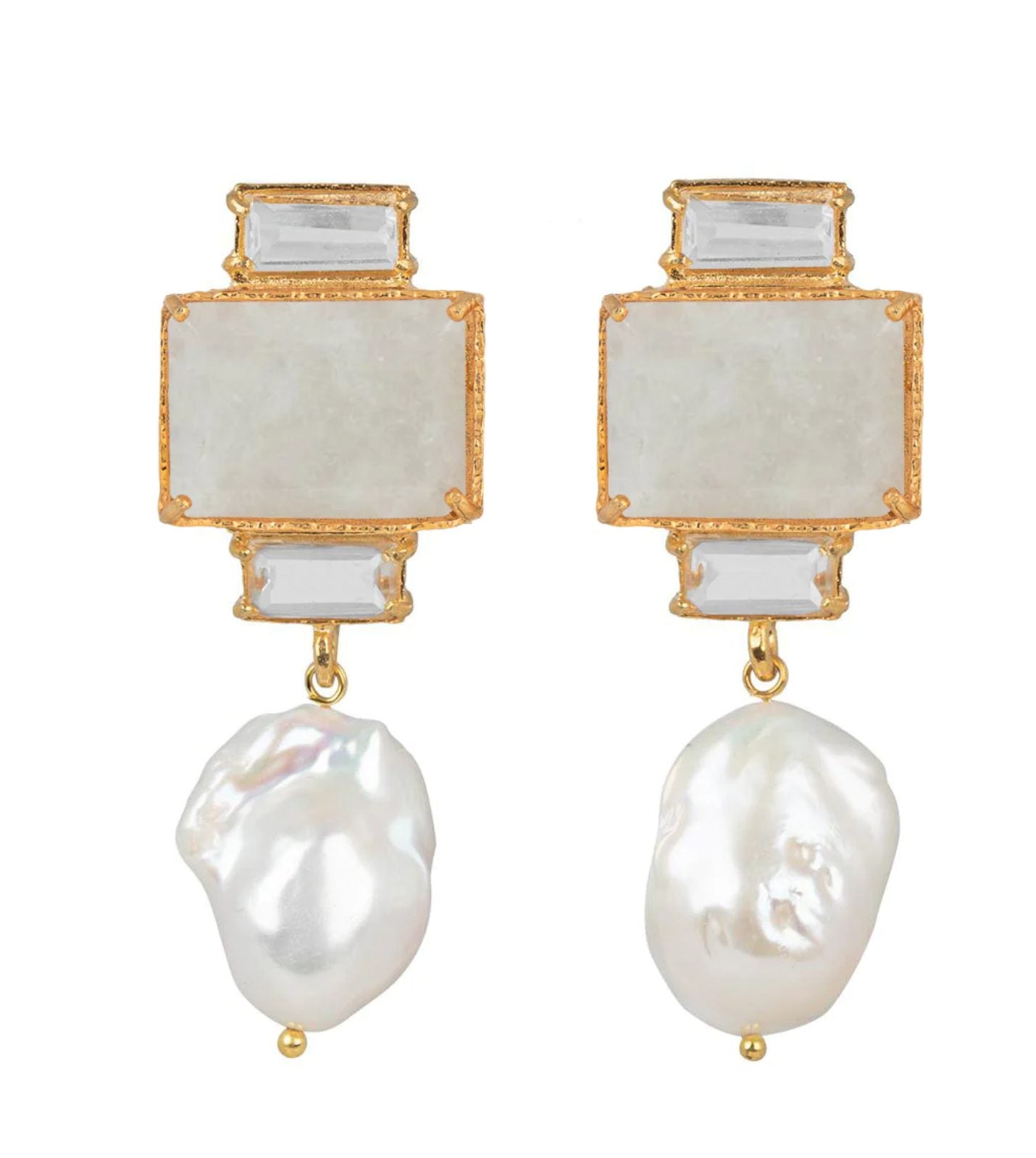 Bambina Baroque Pearl earrings by Christie Nicolaides