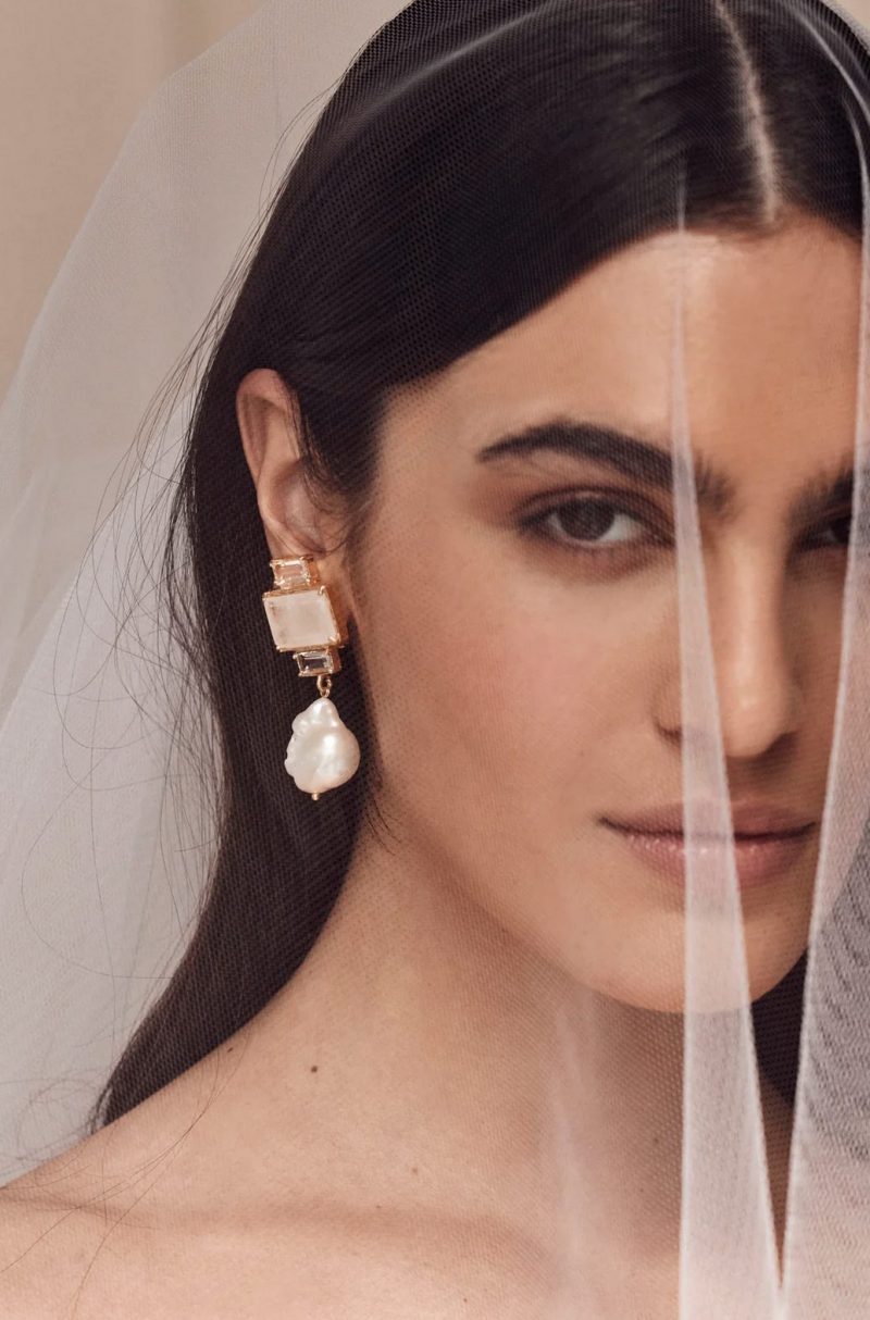 Bambina Baroque Pearl earrings by Christie Nicolaides