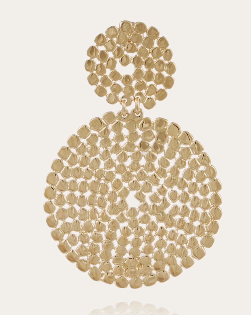 Large Gold Lucky Onde earring by Gas Bijoux