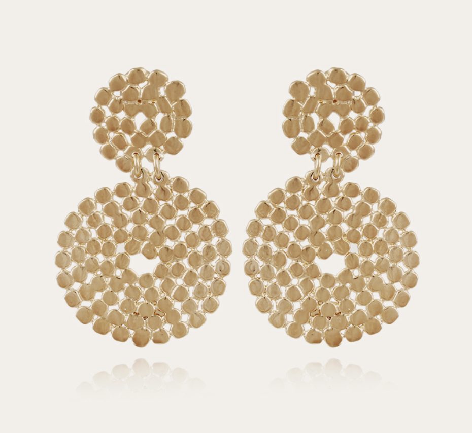 Mini Gold Lucky Onde earrings by Gas Bijoux