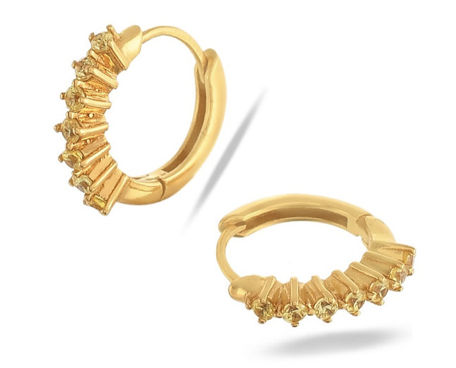 The Paige Citrine Huggies by Shyla Jewellery