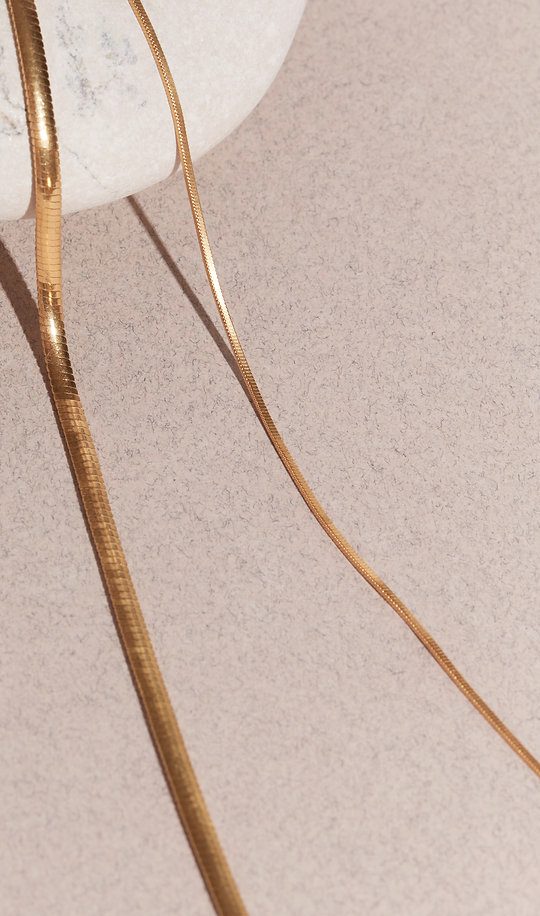 Skinny Snake Chain Necklace by Shyla Jewellery