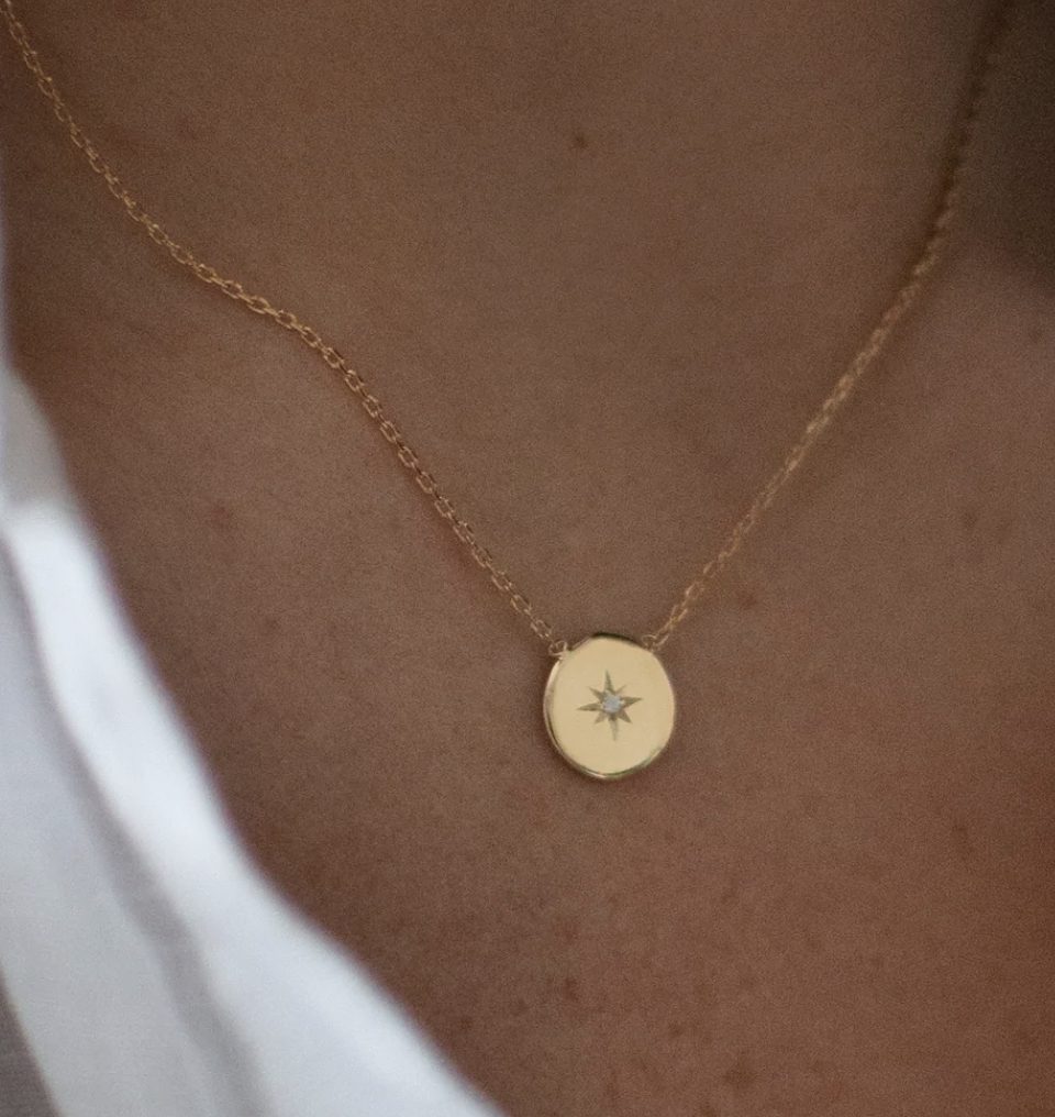 Gold Celeste Necklace By One Dame Lane