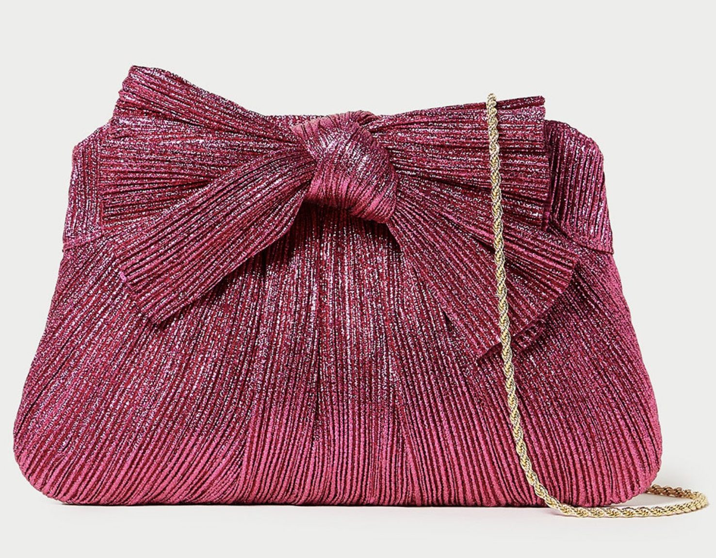 Fuchsia Rayne Clutch Handbag by Loeffler Randall