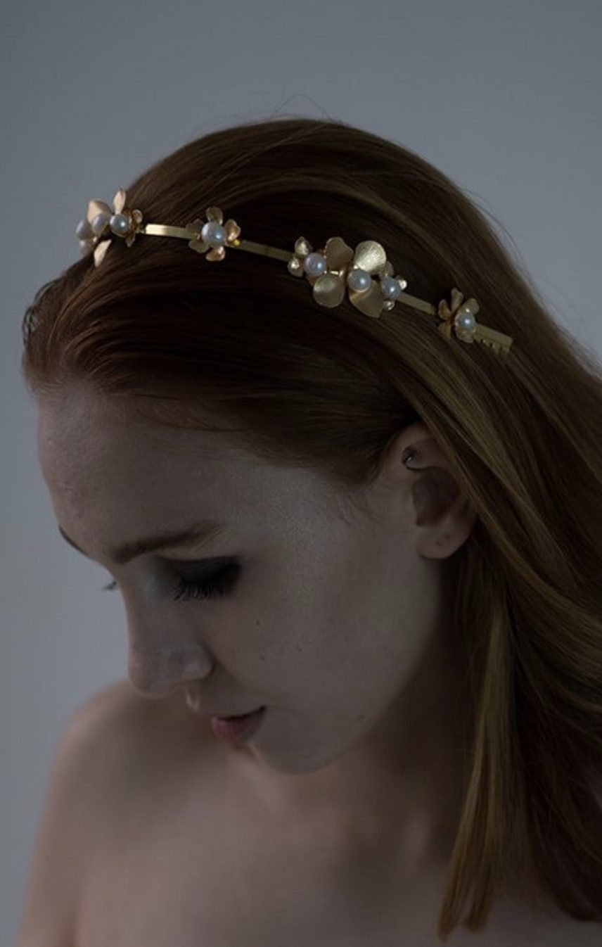 Claire Pearl, Floral Crown by Blue Meadow