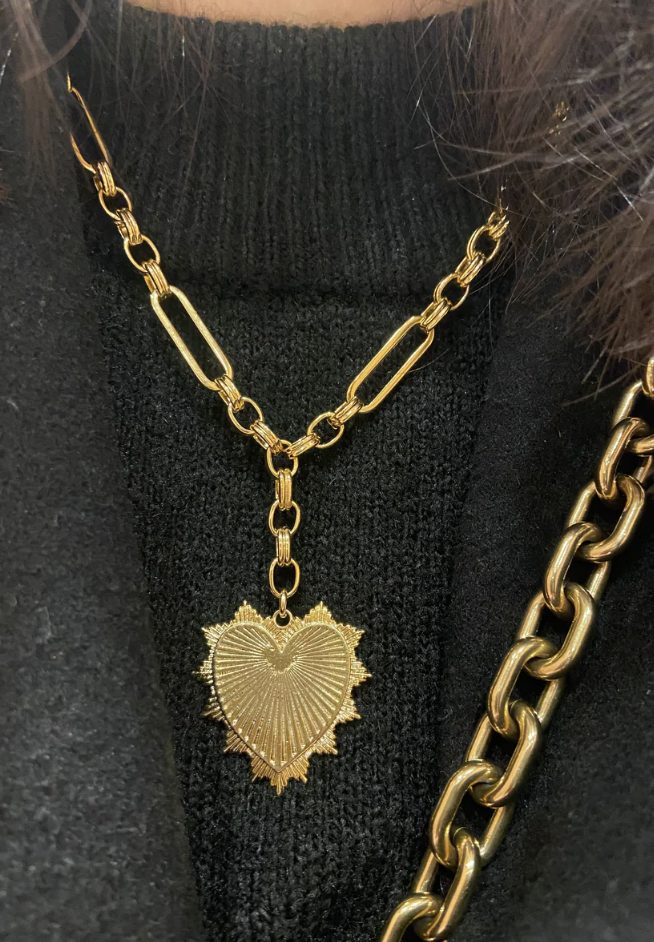 Gold Love Heart Necklace