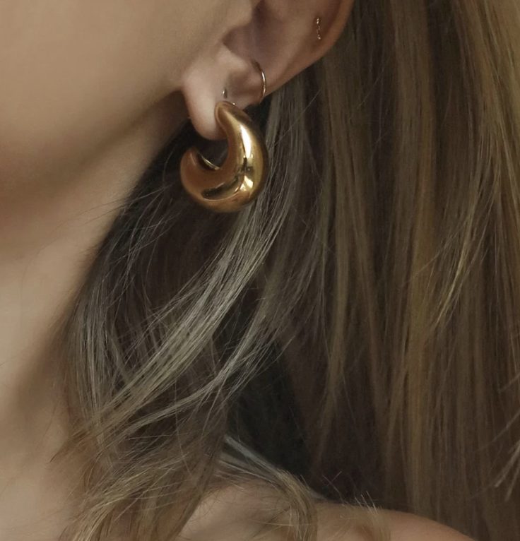 Mod + Jo Bobbi Gold Tear Drop Hoops
