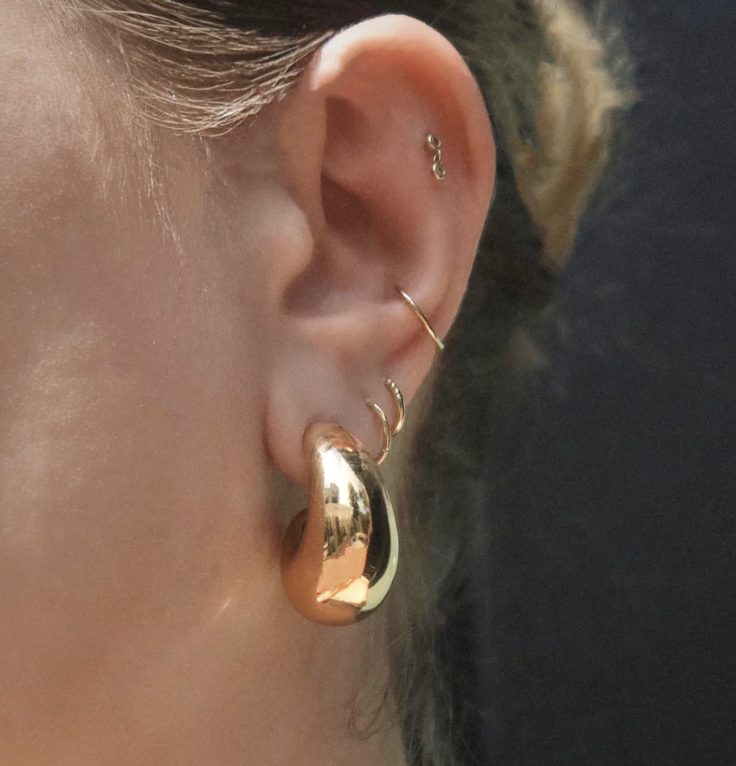 Mod + Jo Bobbi Gold Tear Drop Hoops