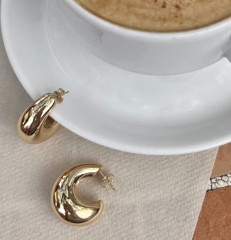 Mod + Jo Bobbi Gold Tear Drop Hoops