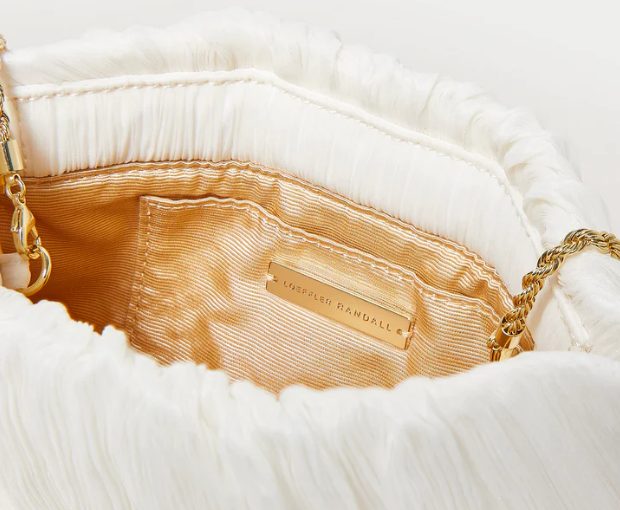Brit Pearl Pleated Clutch Handbag by Loeffler Randall