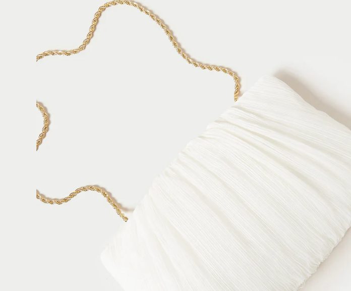 Brit Pearl Pleated Clutch Handbag by Loeffler Randall