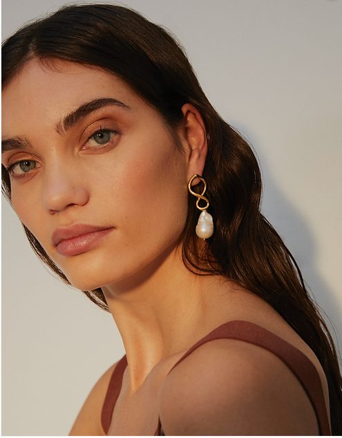 Corsica Baroque Pearl Earring by Shyla