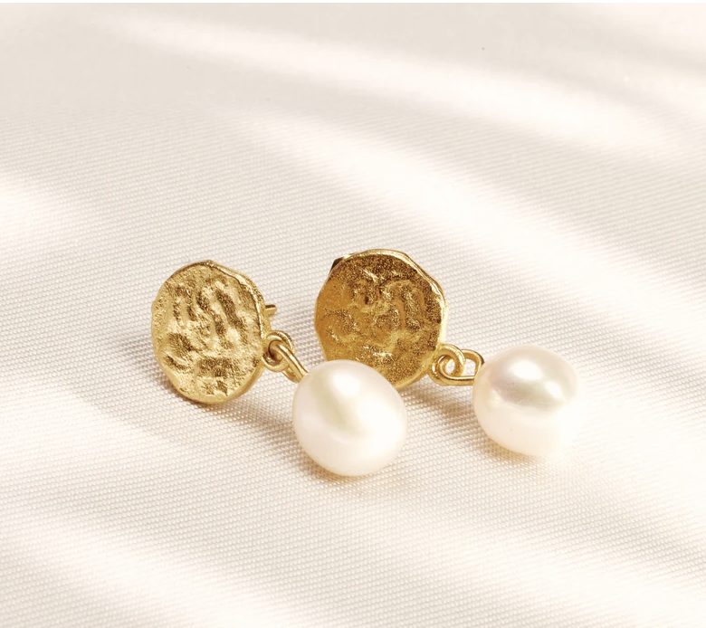 Agapée Tora Gold Pearl Earrings