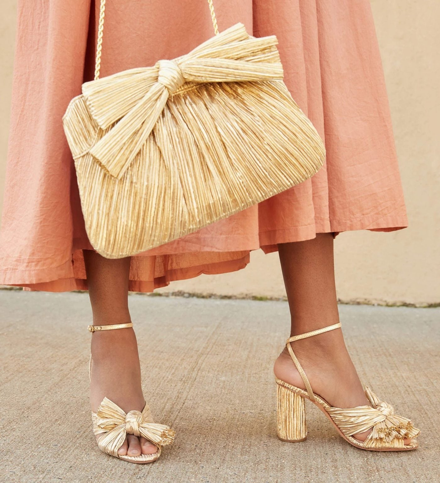 Camellia Gold Shoes by Loeffler Randall