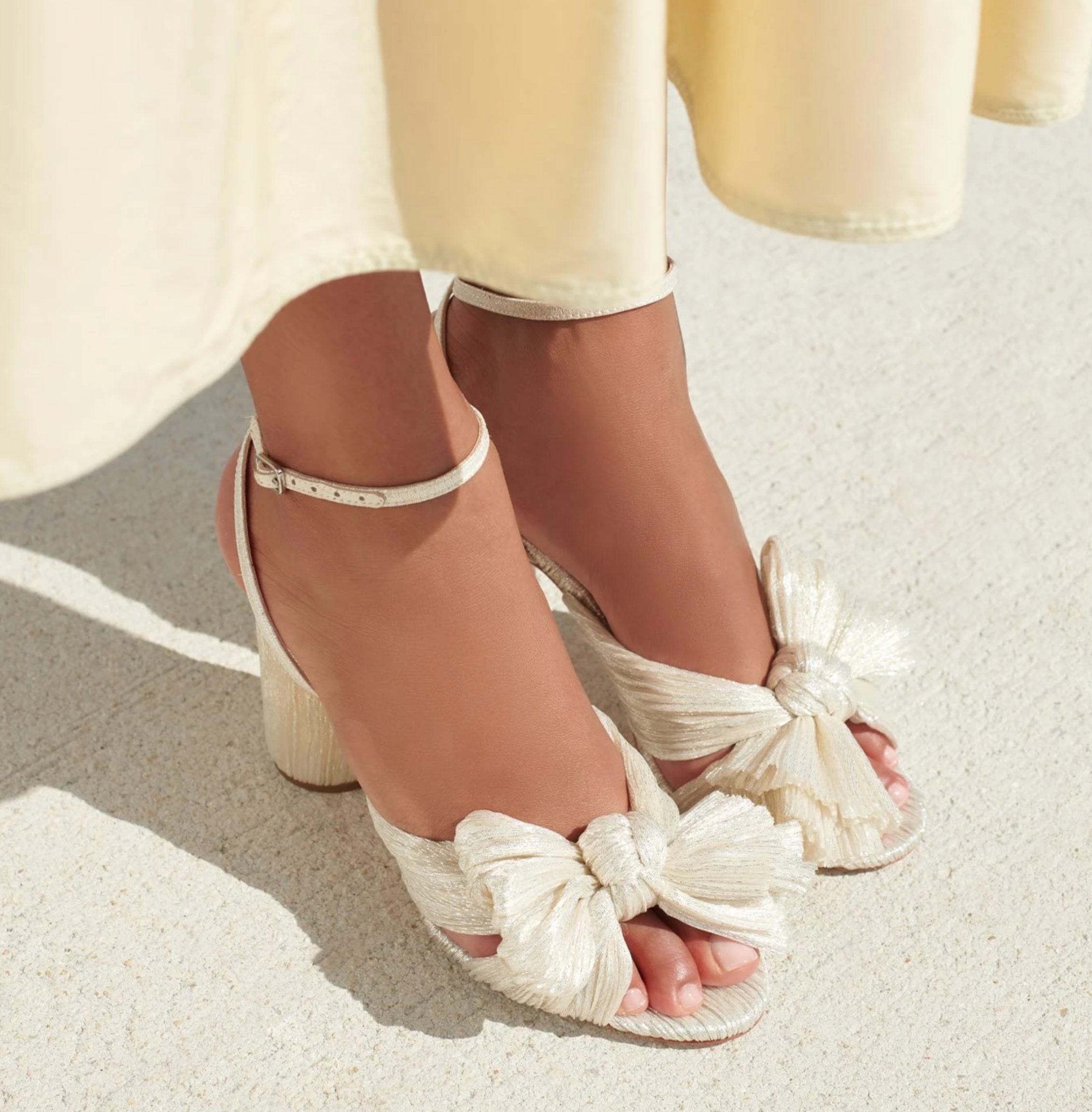 Camellia White Shimmer Shoes by Loeffler Randall