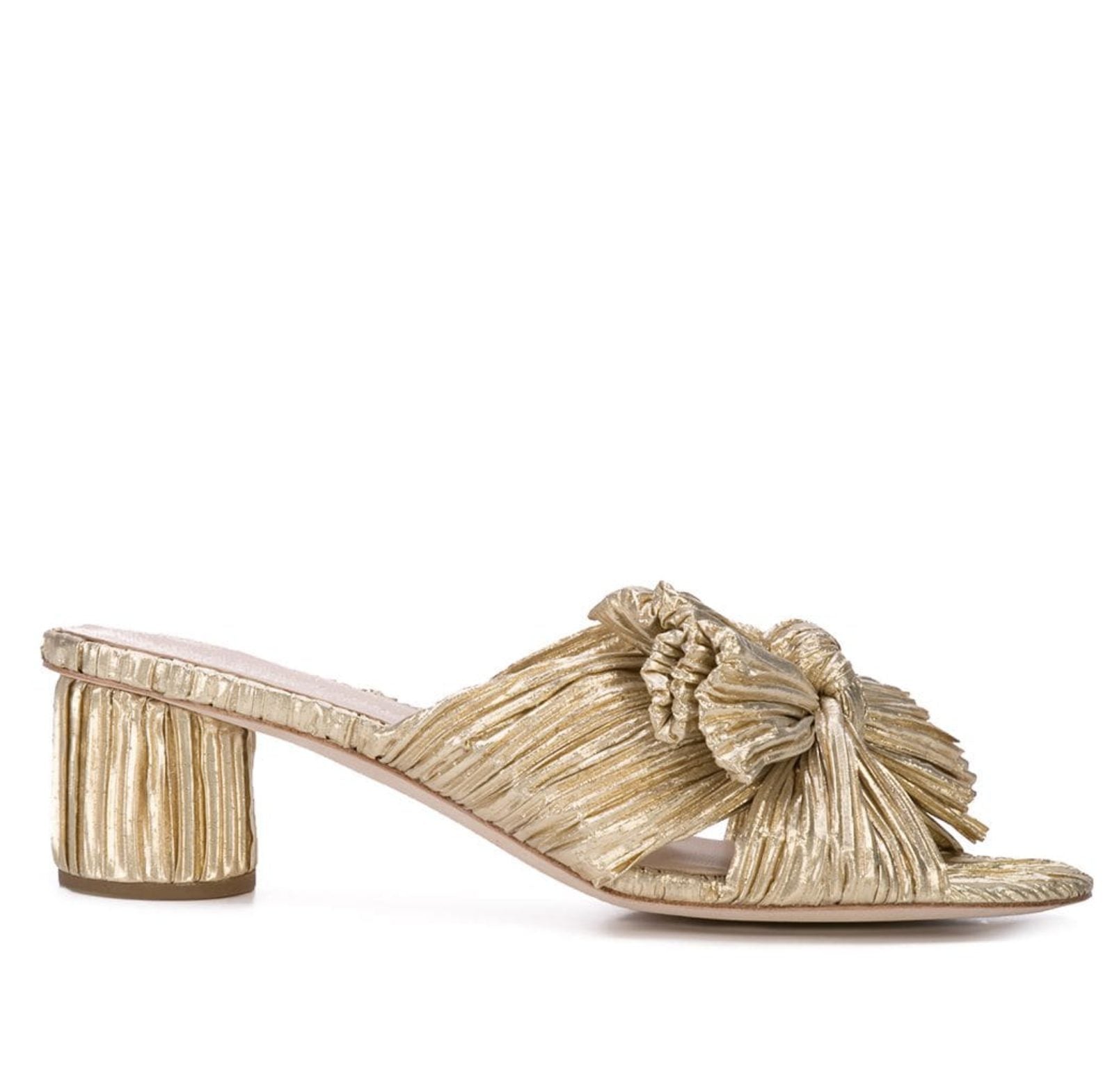 Loeffler Randall Emilia Gold Mule Shoes