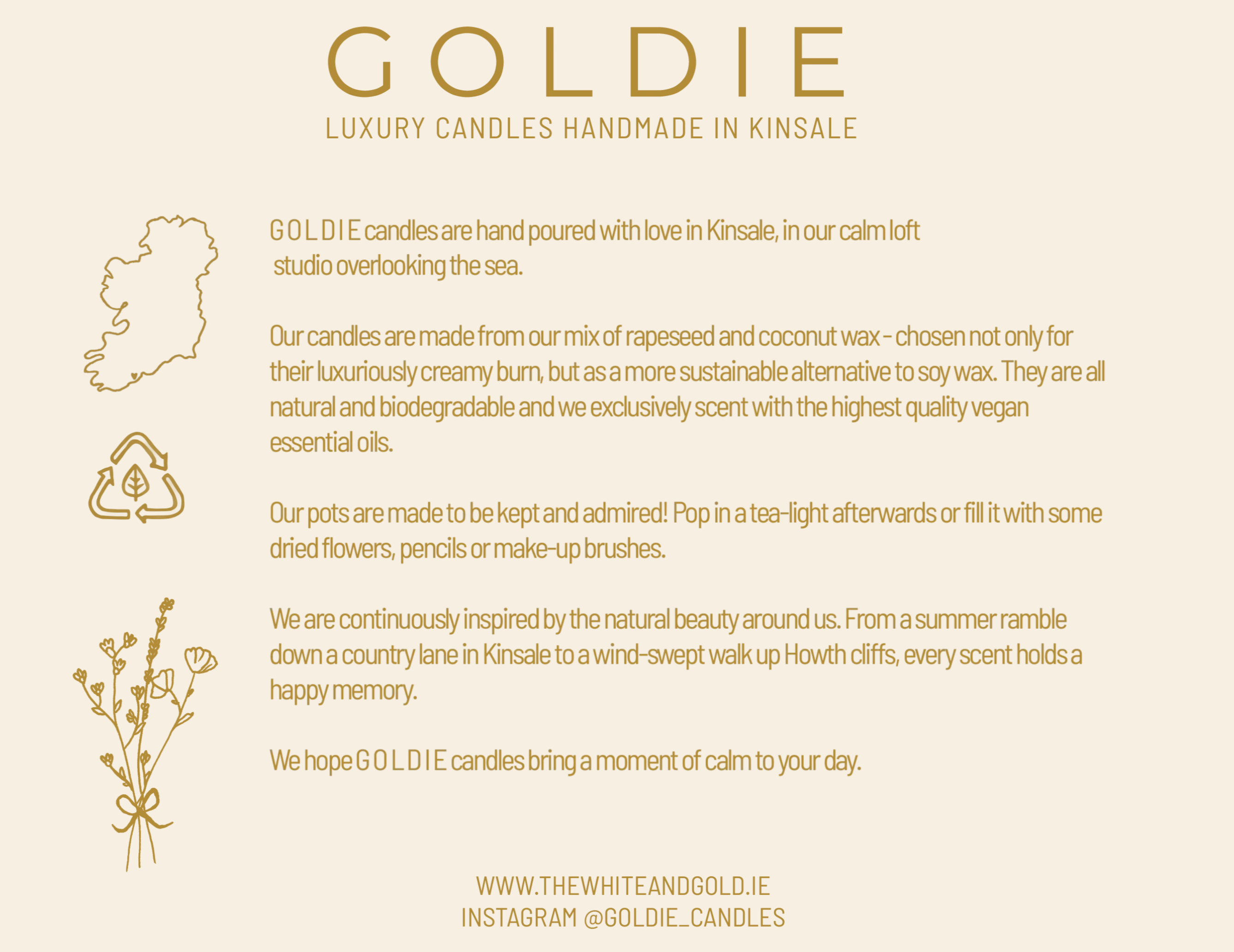 Kinsale by Goldie - A Luxury Candle Handmade in Ireland