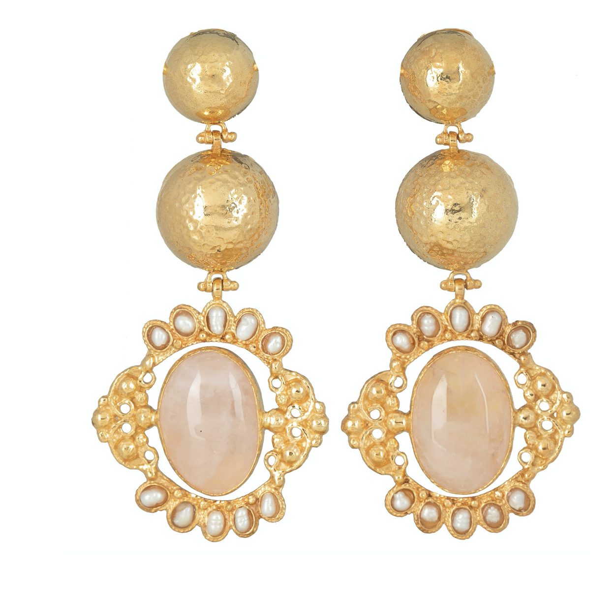 Pale Pink Paloma earrings by Christie Nicolaides