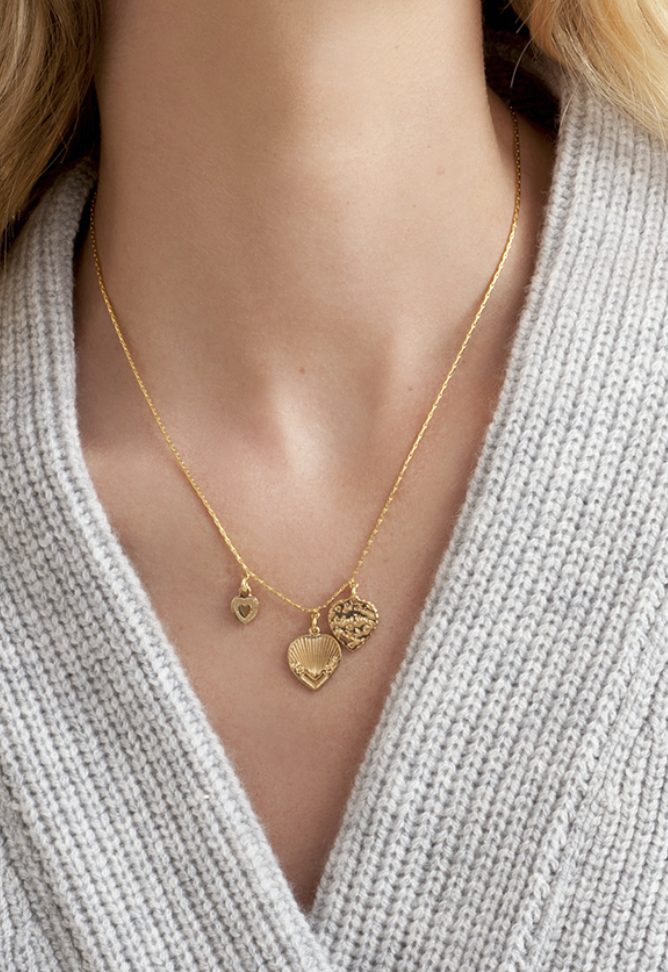 Mini Gold Love Heart Necklace by Gas Bijoux