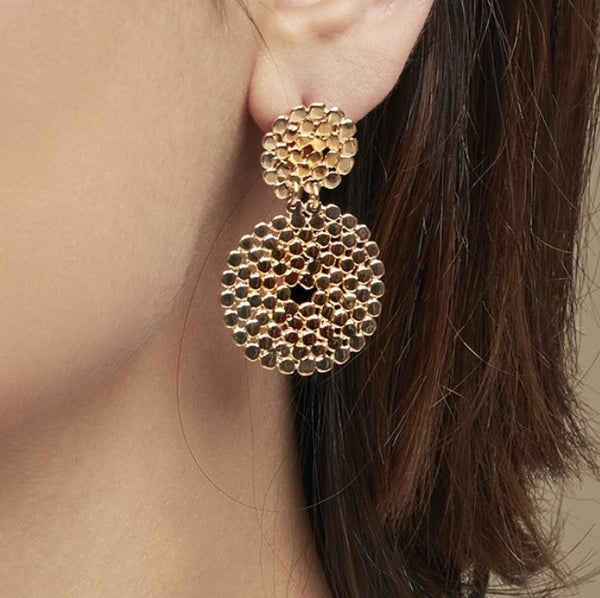 Mini Gold Lucky Onde earrings by Gas Bijoux