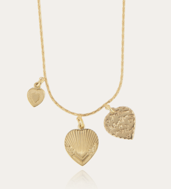 Mini Gold Love Heart Necklace by Gas Bijoux