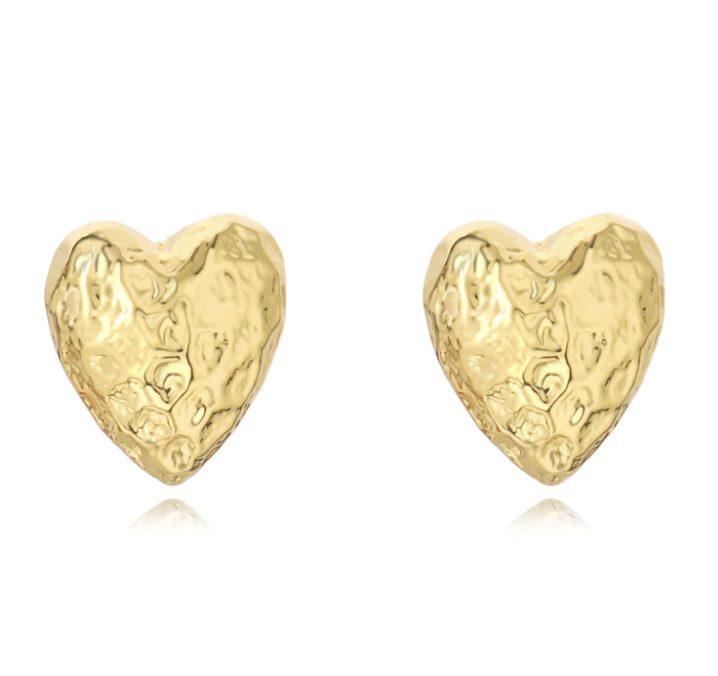 Corinne Heart Stud Earrings